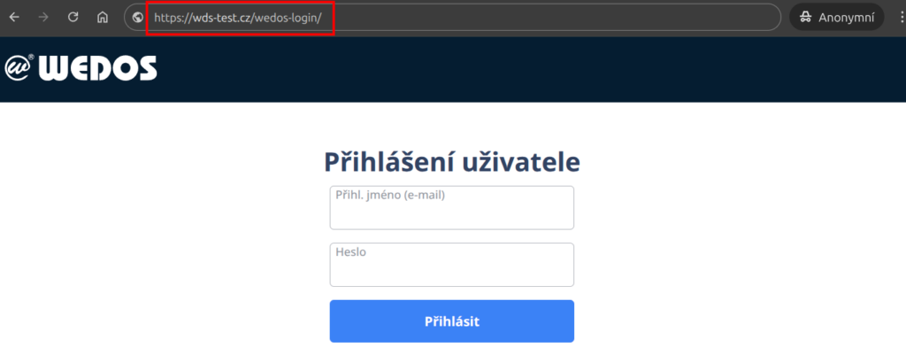 Sample phishing email – a copy of the VEDOS admin login page at a suspicious URL